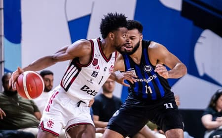 Possíveis adversários da Copa Super 8, Pinheiros e Flamengo em disputa pelo NBB (Foto: Fernanda Georges/ECP)