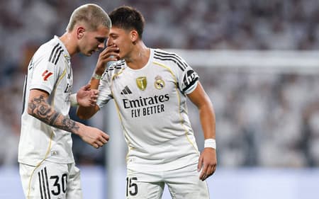 Franco Mastantuono em ação pelo Real Madrid (Foto: Divulgação/Real Madrid)