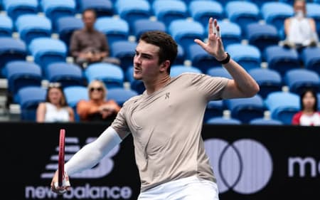 João Fonseca em treino no Australian Open (Reprodução)