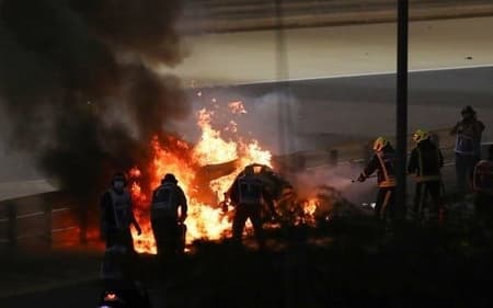 Acidente Romain Grosjean - GP do Bahrein