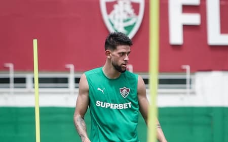 Jemmes em seu primeiro treino como jogador do Fluminense (Foto: Marcelo Gonçalves/Fluminense)