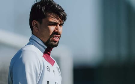 Lucas Paquetá durante treino do West Ham