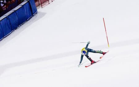 Lucas Pinheiro Braathen, durante a disputa na Itália