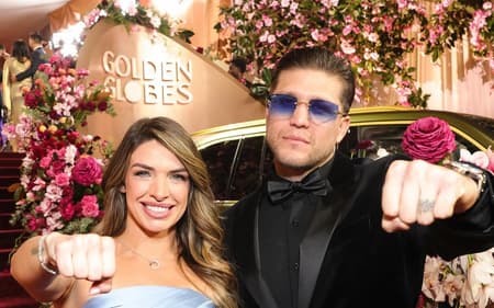 Mackenzie Dern, campeã do UFC, com Brian Ortega (Foto: Reprodução Twitter UFC)