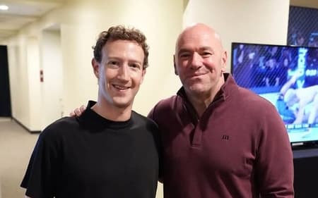 Mark Zuckerberg com o CEO do UFC Dana White (Foto Reprodução Instagram zuck)