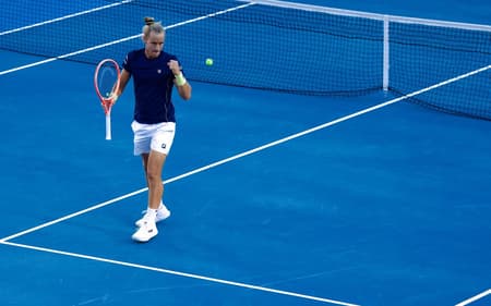 O brasileiro Rafael Matos em vitória sobre a Grécia, em Atenas, pela Copa Davis (Foto: André Gemmer/CBT)