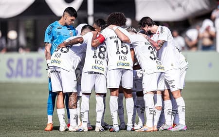 Elenco do Santos jogou contra o Novorizontino na estreia do Campeonato Paulista. (Foto: Raul Baretta/ Santos FC)