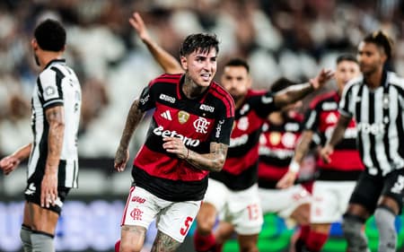 Erick Pulgar comemora gol do Flamengo contra o Botafogo (Foto: Gilvan de Souza/Flamengo)