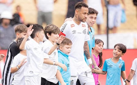 Neymar durante partida do Santos contra Novorizontino. (Foto: Divulgação/ Santos FC)