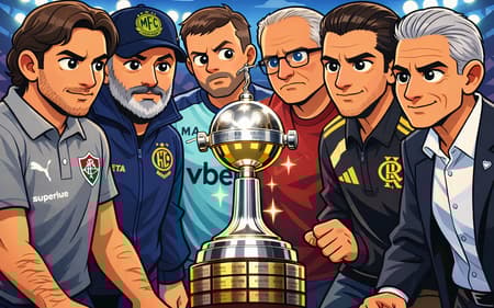 Brasileiros na briga pela Libertadores (Foto: Arte Lance!)