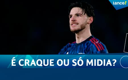 Declan Rice em ação pelo Arsenal