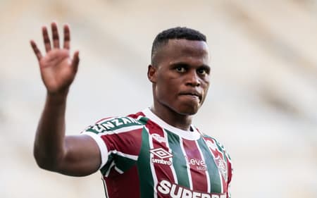 Jhon Arias durante vitória do Fluminense sobre o Nova Iguaçu, pelo Campeonato Carioca