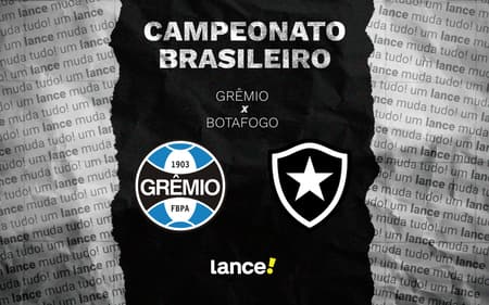 Grêmio x Botafogo pelo Campeonato Brasileiro (Arte/Lance!)