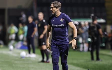 Zubeldía na beira do campo em jogo do Fluminense no Brasileirão (Foto: Lucas Merçon/FFC)