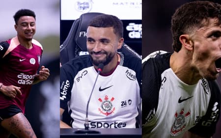 Jesse Lingard, Zakaria Labyad e Gabriel Paulista (Fotos: Divulgação/Corinthians)