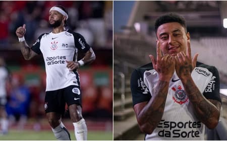 Memphis e Lingard jogaram juntos no Manchester United (Foto: Divulgação/Corinthians)