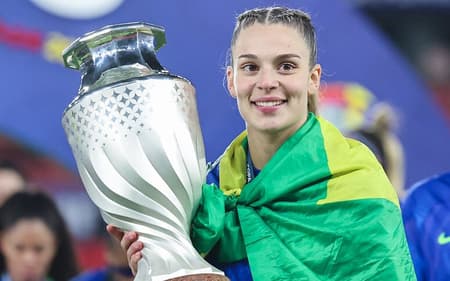 Gio Garbelini foi campeã da Copa América Feminina com a Seleção em 2025. (Lívia Villas Boas / CBF)