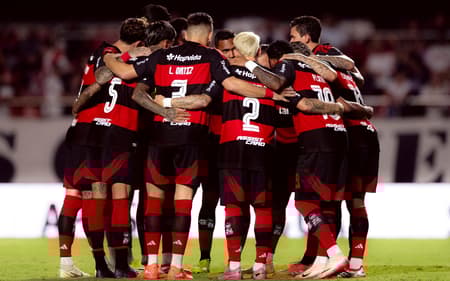 Jogadores do Flamengo na partida contra o São Paulo Carrascal durante São Paulo x Flamengo (Foto: Adriano Fontes/Flamengo)