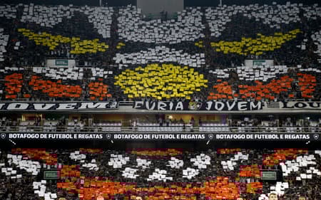 Mosaico da torcida do Botafogo no Nilton Santos (Foto: Vítor Silva/Botafogo)