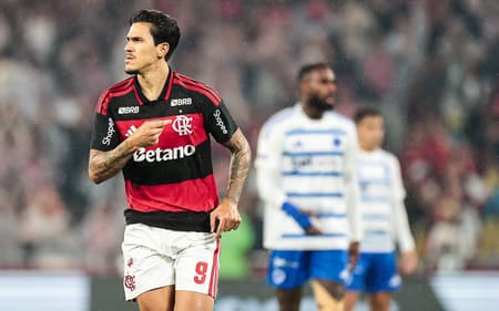 Pedro comemora gol contra o Cruzeiro (Foto: Gilvan de Souza/Flamengo)