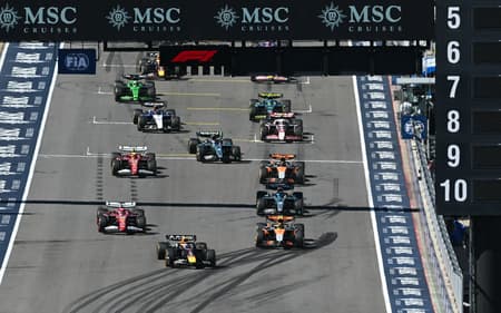 Largada do GP dos EUA de Fórmula 1 2025 (Foto: Ronaldo Schemidt / AFP)