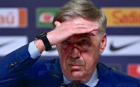 Carlo Ancelotti durante convocação da Seleção Brasileira (Foto: Pablo PORCIUNCULA / AFP)