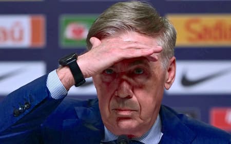 Carlo Ancelotti durante convocação da Seleção Brasileira (Foto: Pablo PORCIUNCULA / AFP)