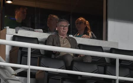 Carlo Ancelotti técnico da Seleção Brasileira antes da partida entre Botafogo e Flamengo