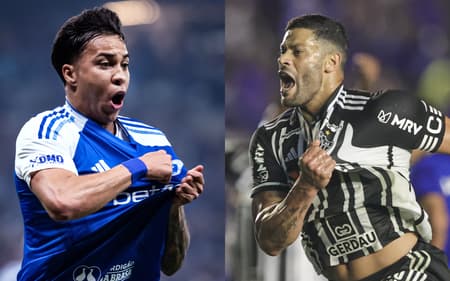 Kaio Jorge x Hulk (Foto: Gustavo Aleixo Cruzeiro/ PEdro Souza-Atlético-MG)