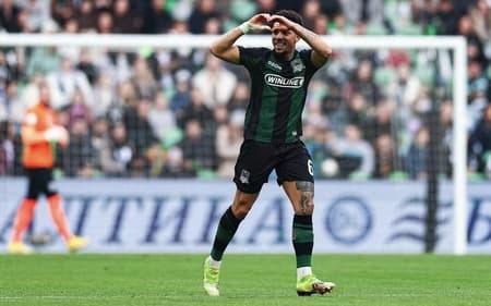 Douglas Augusto comemora gol do Krasnodar sobre o CSKA, na Copa da Rússia