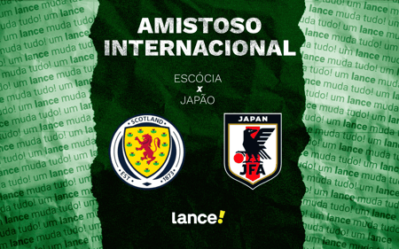 Escócia x Japão farão amistoso (Foto: Arte/Lance!)