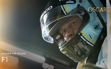 F1 o filme venceu o Oscar 2026 na categoria de Melhor Som (Foto: Reprodução/X/@TheAcademy)
