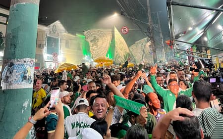 Torcida do Palmeiras celebra título do Paulistão