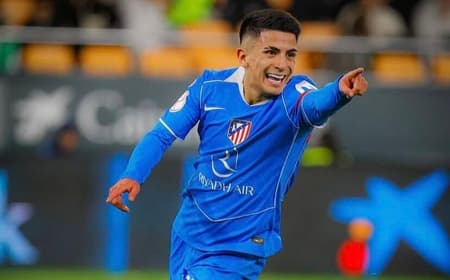 Thiago Almada comemora gol pelo Atlético de Madrid (Foto: Reprodução Instagram)