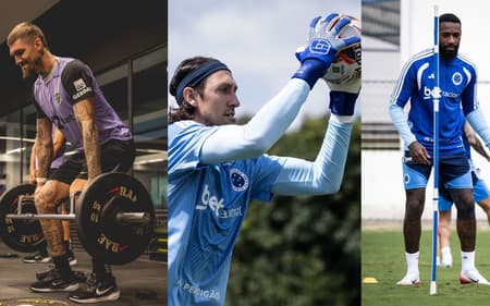 Lyanco, Cássio e Gerson (Foto: Pedro Souza/Atlético e Gustavo Aleixo/Cruzeiro)