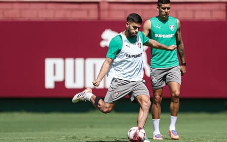 Nonato em treino do Fluminense nesta quinta-feira (5) (Foto: Lucas Merçon/FFC)