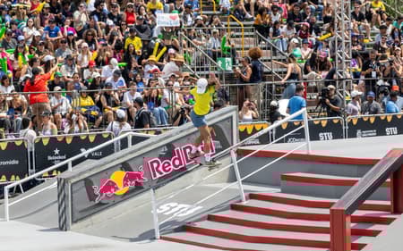 Rayssa Leal durante a final do Mundial de Skate em São Paulo