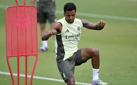 Rodrygo em treino do Real Madrid para o Mundial de Clubes