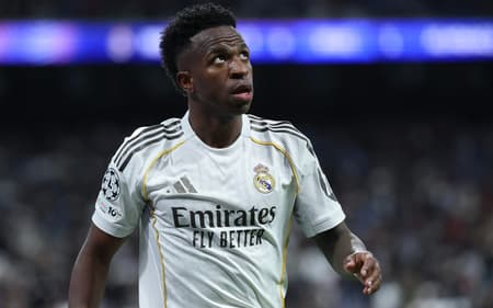 Vini Jr em ação pelo Real Madrid (Foto: Thomas Coex/AFP)