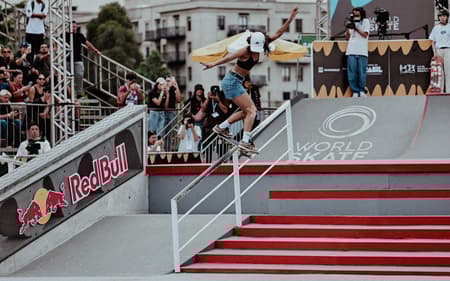 Rayssa Leal nas quartas de final do Mundial de skate 2026 (Foto: Thiago da Luz/STU)