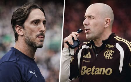 Zubeldía, do Fluminense e Jardim, do Flamengo (Fotos: Divulgação)