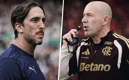 Zubeldía, do Fluminense e Jardim, do Flamengo (Fotos: Divulgação)