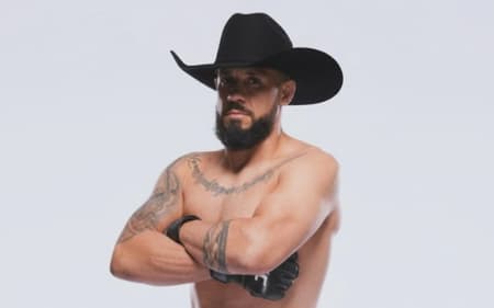 Bruno Lopes em ação no UFC (Foto: Reprodução/Instagram: @lopesbrunao)