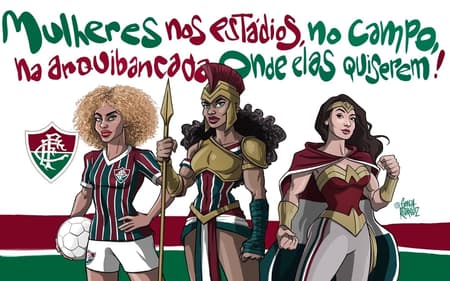 Arte do Fluminense para o Dia Internacional da Mulher (Foto: Reprodução/Fluminense)