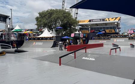 Pista de skate street no Parque Cândido Portinari, sede do Mundial