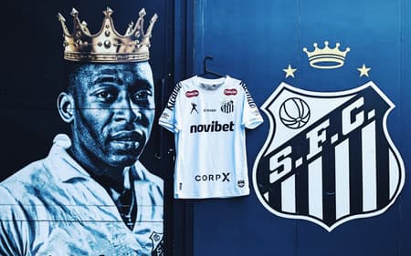 Camisa que o Santos vai utilizar diante do Atlético-MG. (Foto: Reinaldo Campos/ Santos FC)