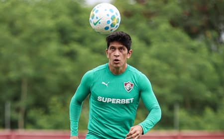 Cano em treino pelo Fluminense no CT Carlos Castilho (Foto: Lucas Merçon/ Fluminense FC)