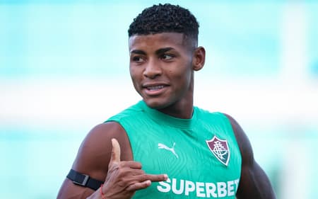 Hércules em treino pelo Fluminense antes da estreia na Libertadores (Foto: Marcelo Gonçalves / Fluminense FC)