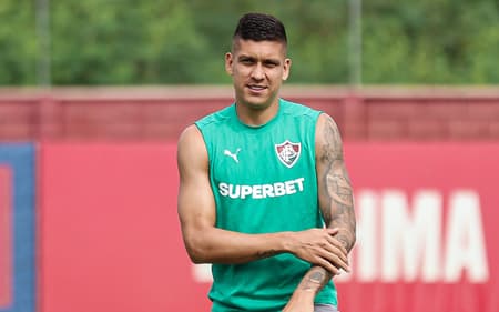 Julián Millán em treino do Fluminense (Foto: Lucas Merçon/ Fluminense FC)