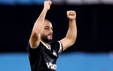 Arthur Cabral comemorando gol do Botafogo (Foto: Vítor Silva/Botafogo)